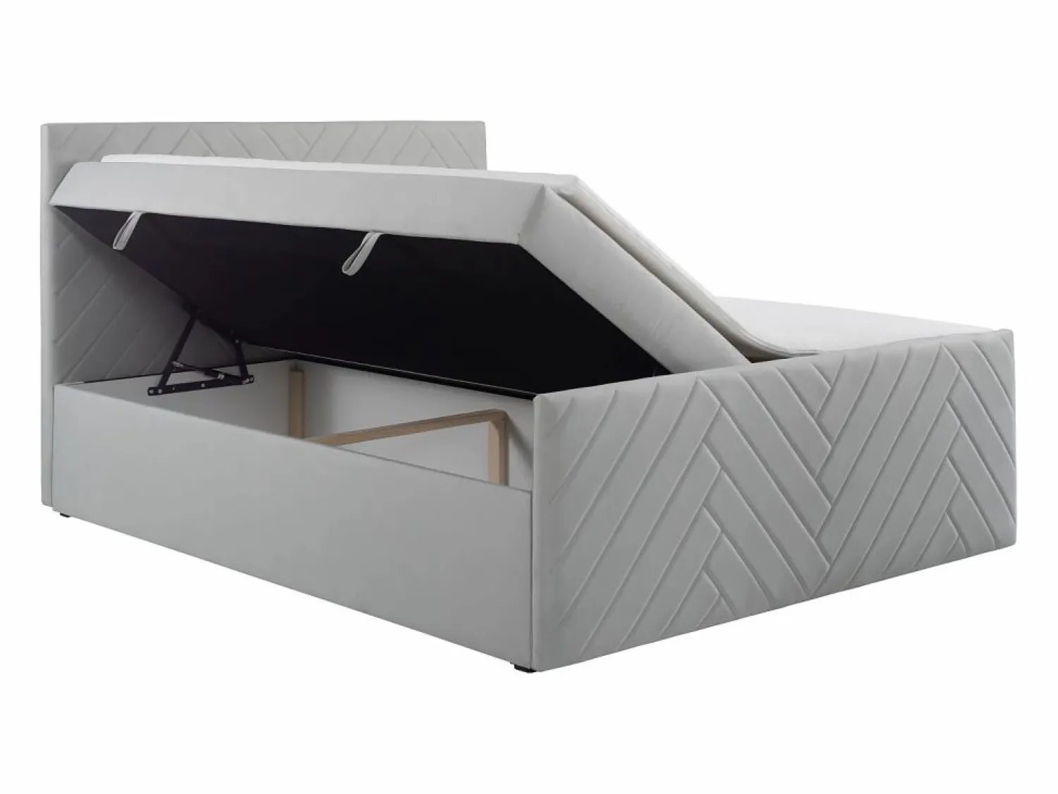 Ysmée Cama Continental Boxspring | Cama con canapés abatibles - 180 x 200 - Terciopelo - - MAKANA
