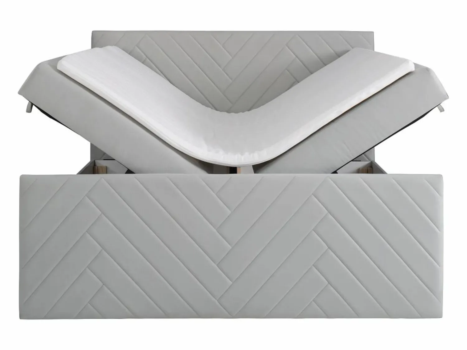 Ysmée Cama Continental Boxspring | Cama con canapés abatibles - 180 x 200 - Terciopelo - - MAKANA