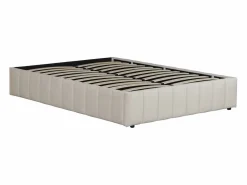 Cama doble de terciopelo "Meribel" con somier - - 160 x 200 cm < Habitat et jardin New