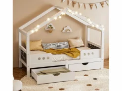 Cama infantil cabina 90x200cm con 2 cajones y pizarra - < Hauss Spole New