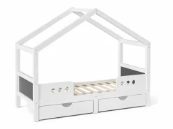 Cama infantil cabina 90x200cm con 2 cajones y pizarra - < Hauss Spole New