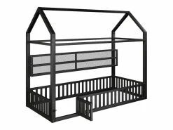 Cama infantil cabina 90x200 cm con estantes de almacenaje e iluminación LED - Sin somier - < Hauss Spole