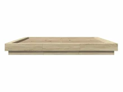 Cama Adulto * Cama matrimonial- 200x200 cm madera de ingeniería roble Sonoma ES909910 Marru00f3n