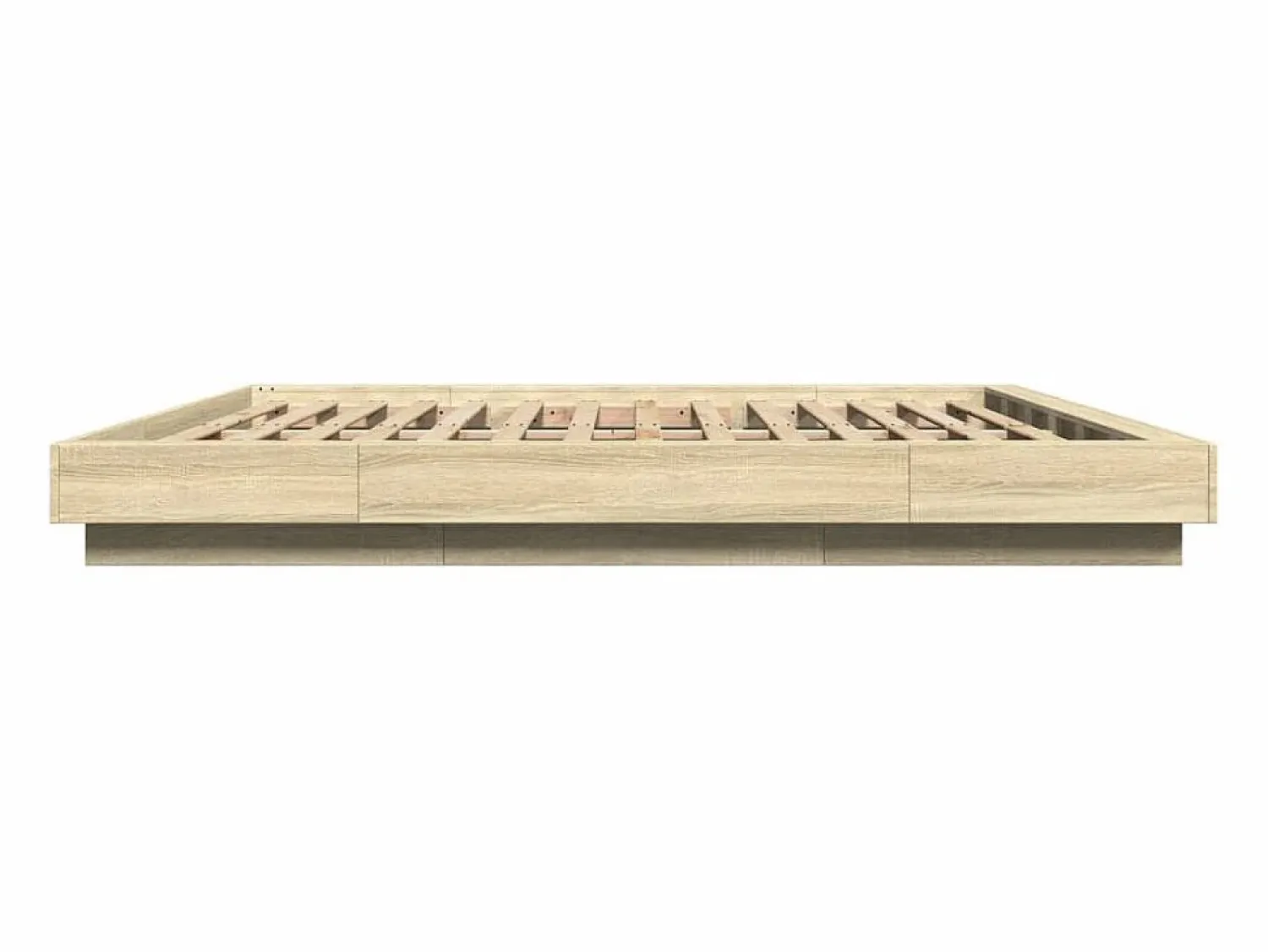 Cama Adulto * Cama matrimonial- 200x200 cm madera de ingeniería roble Sonoma ES909910 Marru00f3n