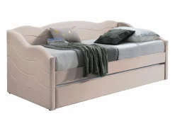 Vente-unique Cama Terciopelo|Cama Diván | Cama nido LENVIA 2 x 90 x 190 cm en terciopelo -