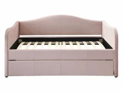 Vente-unique Cama Terciopelo|Cama Diván | Cama nido MATHILDE 2 x 90 x 190 cm terciopelo