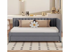 Cama Diván|Cama Nido | Cama nido tapizada 90x200cm - sofá cama nido, somier de láminas, camas juveniles, camas infantiles, camas supletorias, terciopelo -