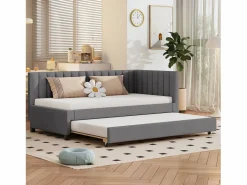 Cama Diván|Cama Nido | Cama nido tapizada 90x200cm - sofá cama nido, somier de láminas, camas juveniles, camas infantiles, camas supletorias, terciopelo -