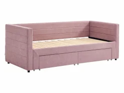 Vente-unique Cama Diván|Cama Nido | Cama nido 2 x 80 x 200 cm en tela texturizada + colchón - CAMITY