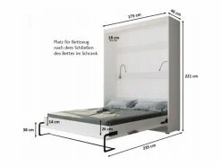 Abiks Möbel Cama Abatible | Cama plegable vertical para el hogar 160x200 (+)
