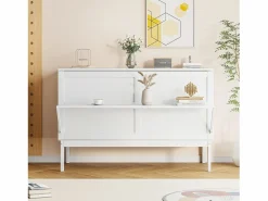 Cama Abatible | Cama retráctil 140x200 cm, con somier, cama plegable, dimensiones después del plegado: 70x140cm, sin colchón, madera,
