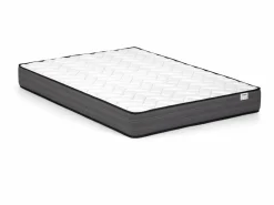 Cama 140 x 190 cm con cabecero capitoné tela + colchón - ELIDE < Vente-unique New