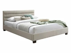 Cama 140 x 190 cm de tela de color + colchón - FAUSTIN < Vente-unique Outlet