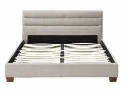 Cama 140 x 190 cm de tela de color + colchón - FAUSTIN < Vente-unique Outlet