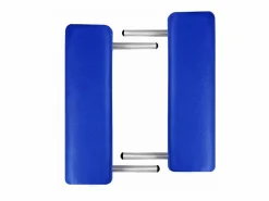 Camilla de masaje plegable de 2 zonas con estructura de acero inoxidable azul 02_0001879 < Helloshop26 Online