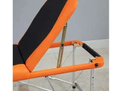 Camilla de masaje plegable negro y naranja 185x60x82 cm < Homcom New