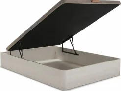 VS Venta-stock Cama Con Canapé|Cama Con Almacenaje | Canapé Abatible Petra 135x190 cm Blanco Nordic de Gran Capacidad