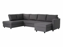 Canapé d'angle panoramique convertible - Tissu - L 292 x P 187 x H 86 cm - CATS < PUNTO
