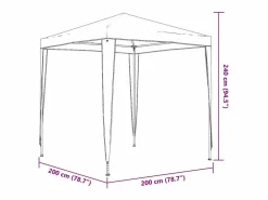 Carpa de recepción blanca de 2x2 m < New