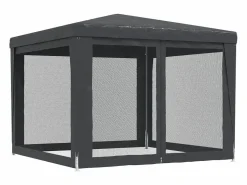 Carpa para fiestas 4 paredes de malla HDPE 3x3 m ES674557 < Hot