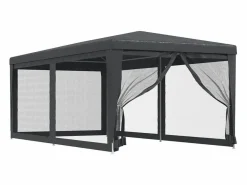 Carpa para fiestas 6 paredes de malla HDPE 3x6 m ES664457 < Outlet
