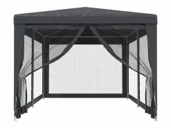 Carpa para fiestas 6 paredes de malla HDPE 3x6 m ES664457 < Outlet