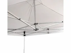 Cenador Y Quiosco * Carpa plegable profesional de aluminio con estructura hexagonal, Market-Pro 3X3, color , impermeable Blanco