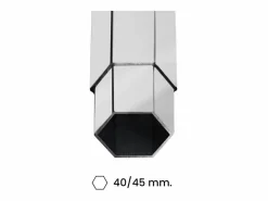 Cenador Y Quiosco * Carpa plegable profesional de aluminio con estructura hexagonal, Market-Pro 3X3, color , impermeable Blanco