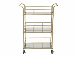 Carrito VKH4, Oro, 60x30,5x80 cm, Kendra Home < Outlet