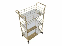 Carrito VKH4, Oro, 60x30,5x80 cm, Kendra Home < Outlet