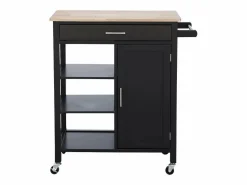 Carro de cocina con bandeja de madera de pino < Sweeek Clearance