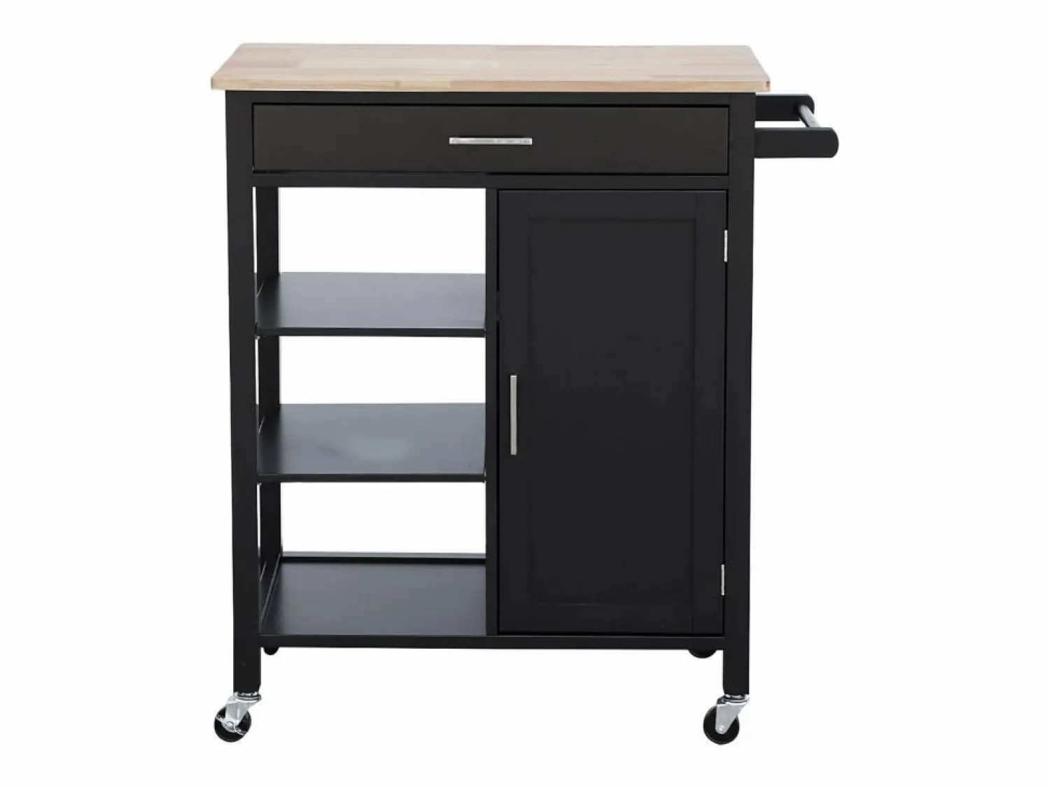 Carro de cocina con bandeja de madera de pino < Sweeek Clearance