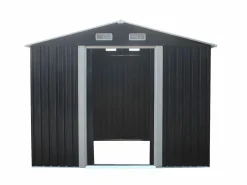Caseta de jardín de 5,2m² de acero galvanizado gris - MANSO < EXPERTLAND Clearance
