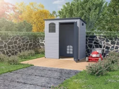 Caseta de jardín de resina gris - superficie 2.12m² - NERIO < EXPERTLAND Sale