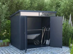 Caseta de jardín de resina con suelo, 4 m², MINARO < EXPERTLAND New