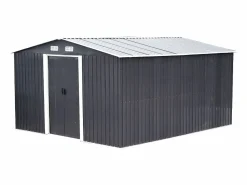 Caseta de jardín MANSO de 12,5 m² de acero galvanizado Gris < EXPERTLAND Clearance