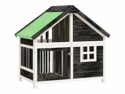 Caseta para perros madera maciza de pino 96x60,5x87 cm < Clicnbuy