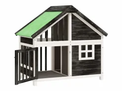 Caseta para perros madera maciza de pino 96x60,5x87 cm < Clicnbuy