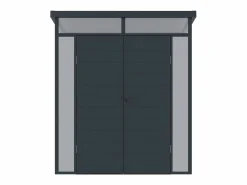 Caseta de jardín de resina gris 3,65m² con suelo, MINARO < EXPERTLAND Clearance
