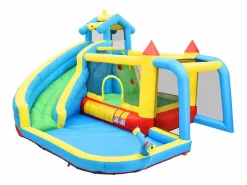 Hauss Spole Castillo Hinchable * Castillo hinchable 5 en 1 para niños con tobogán y piscina - Tejido Oxford 364x315x239 cm Azul