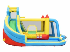 Hauss Spole Castillo Hinchable * Castillo hinchable 5 en 1 para niños con tobogán y piscina - Tejido Oxford 364x315x239 cm Azul