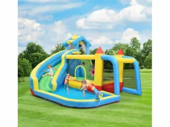 Castillo inflable 5 en 1 para niños - 364 x 315 x 239 cm - Oxford - Con ventilador - < Merax