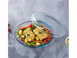 Cazuela Classis Vidrio 4,1L ovalada con tapa 10x20x33 cm < Pyrex