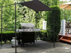 Cenador pérgola para barbacoa - 277 x 149 cm - Antracita < Habitat et jardin