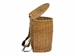 Accesorios De Almacenaje|Cesta * Cesta de mimbre con tapa y bandolera – 41 cm x 30 cm x h 42 cm Color natural claro