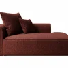 Vente-unique Colección Rouge Passion|Sofás Y Sillones | Chaise longue derecha en chenilla burdeos PINETA
