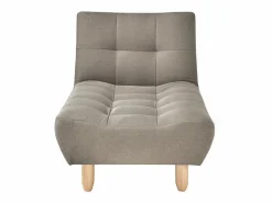 Vente-unique Diván Cama * Chaise longue clic-clac ESTEBAN de tejido color Topo