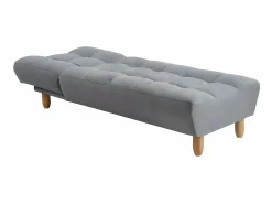 Vente-unique Diván Cama * Chaise longue clic-clac ESTEBAN de tela Gris