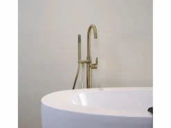 Charme II columna de suelo mecánica para bañera isla oro cepillado < Essebagno Clearance