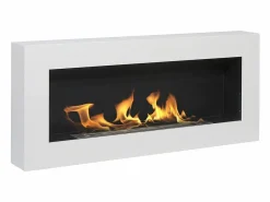 Chimenea de bioetanol de pared, color Siena, L 90 x P 12 x H 40 < Sale